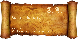 Bucsi Martin névjegykártya